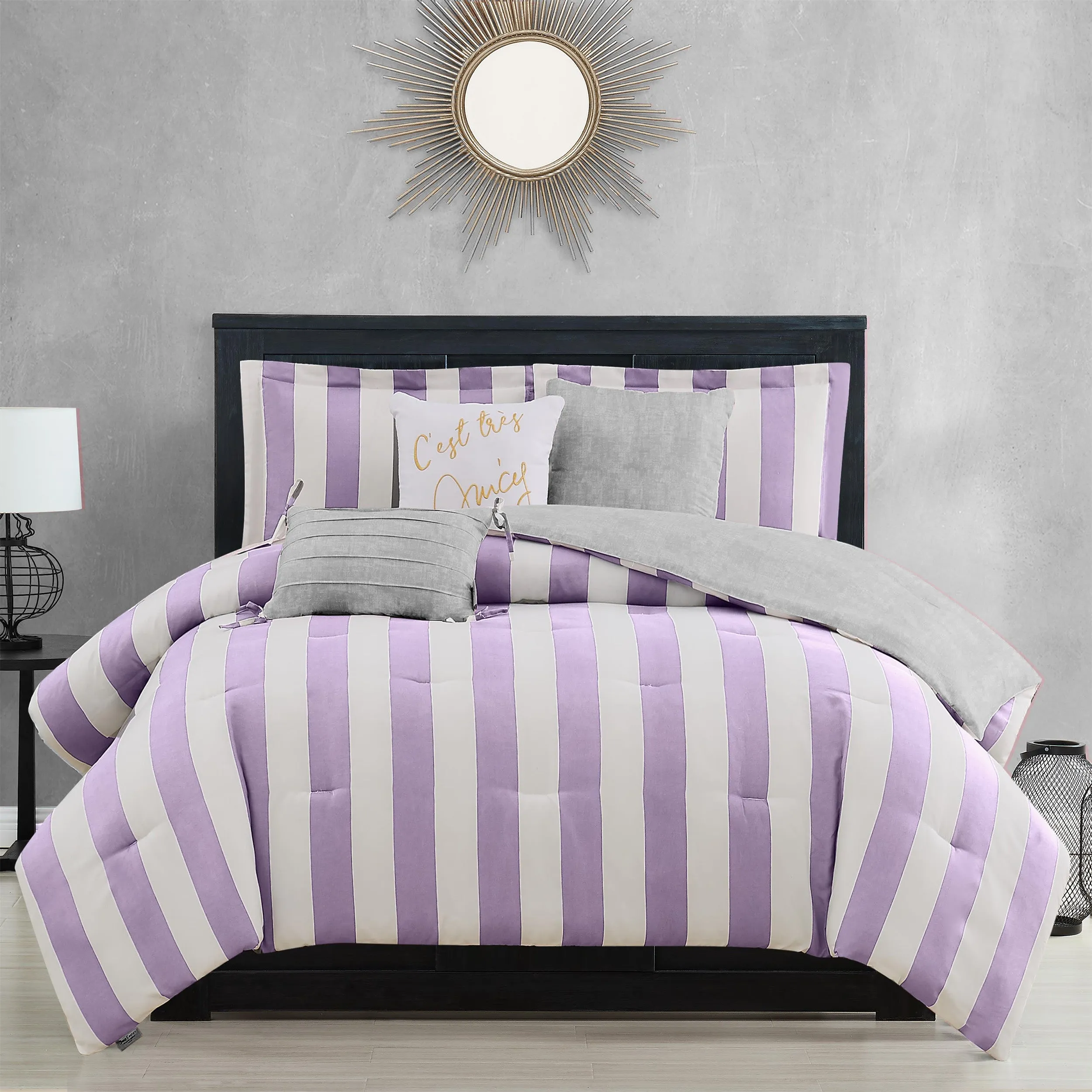 Cabana Striped Reversible Comforter Set Juicy Couture