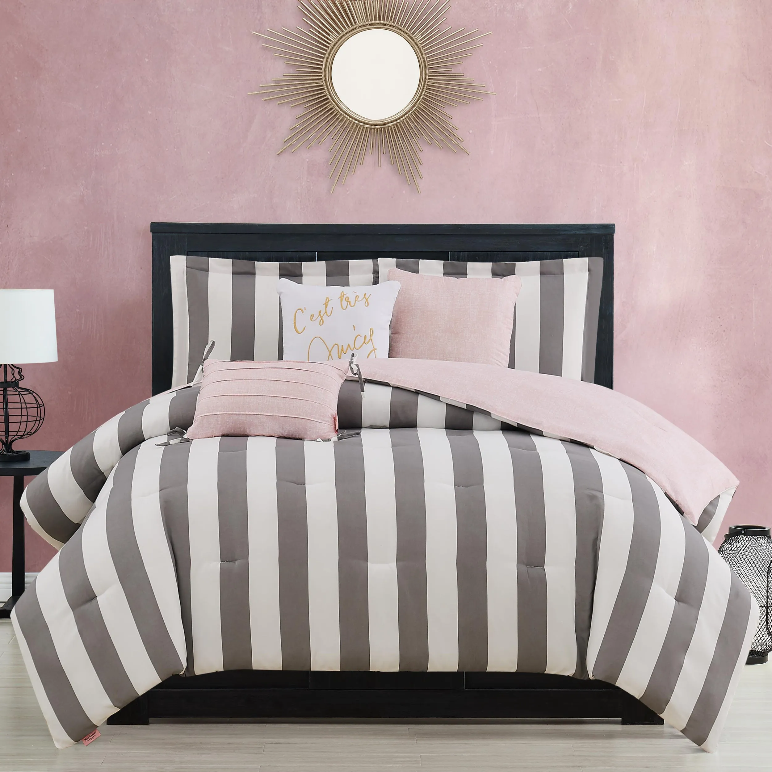 Cabana Striped Reversible Comforter Set Juicy Couture