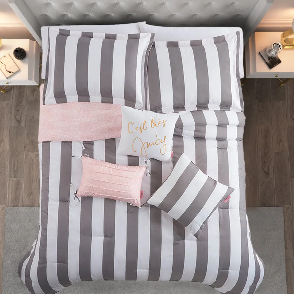 Cabana Striped Reversible Comforter Set Juicy Couture