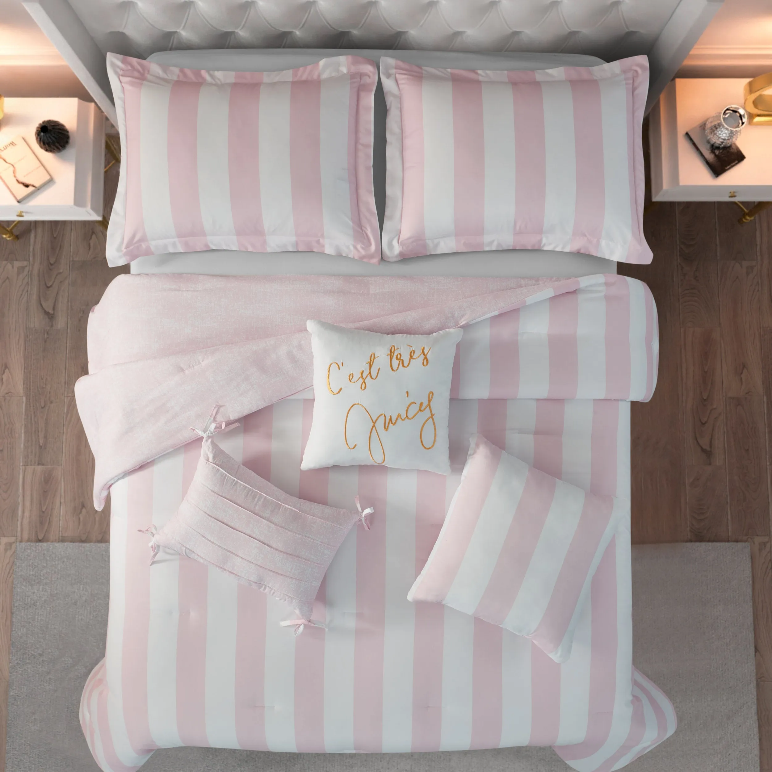 Cabana Striped Reversible Comforter Set Juicy Couture