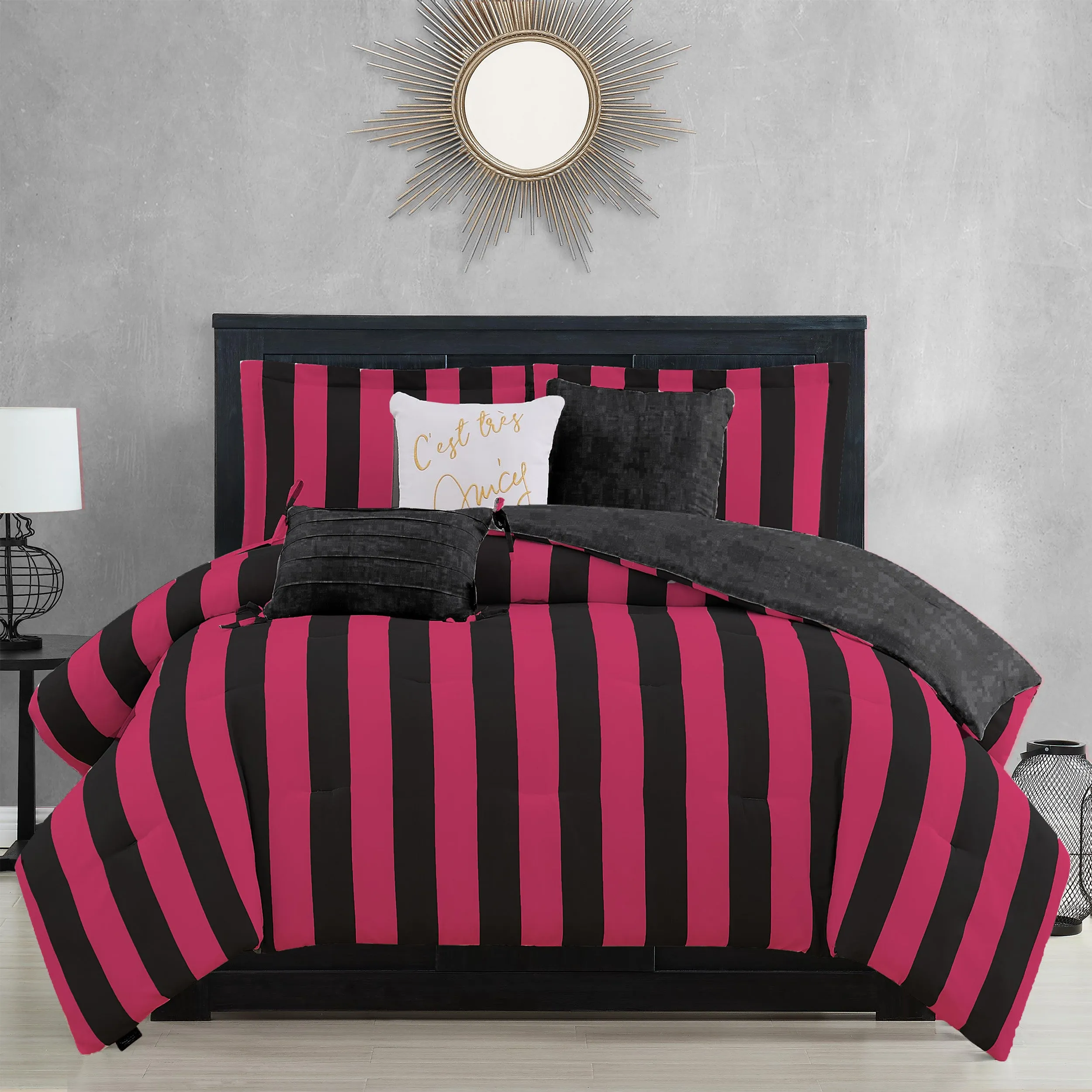 Cabana Striped Reversible Comforter Set Juicy Couture