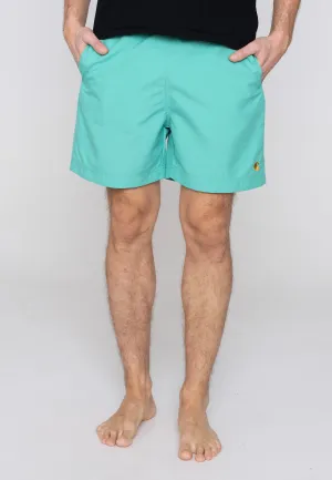 Carhartt WIP - Chase Aqua Green/Gold - Board Shorts