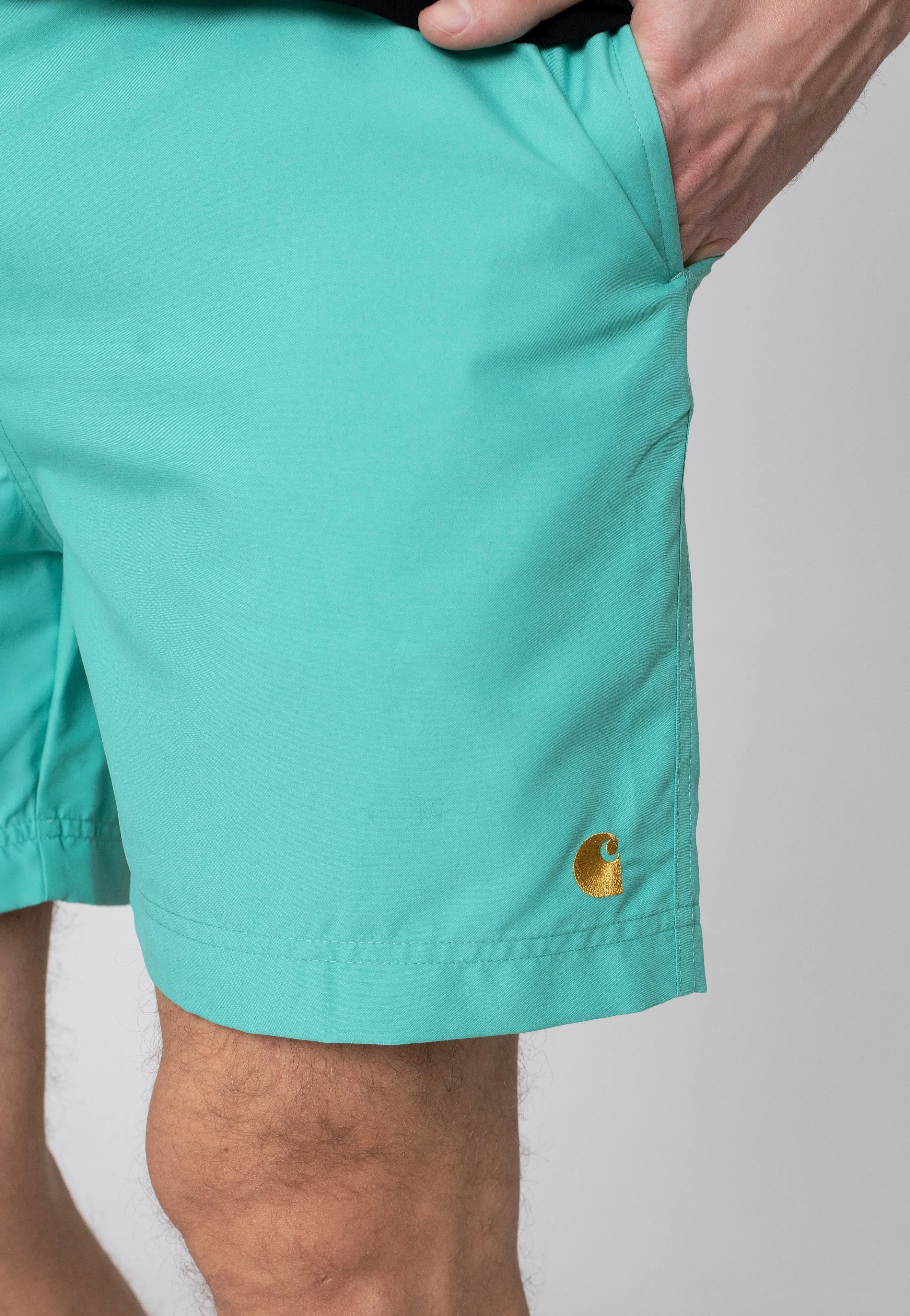 Carhartt WIP - Chase Aqua Green/Gold - Board Shorts