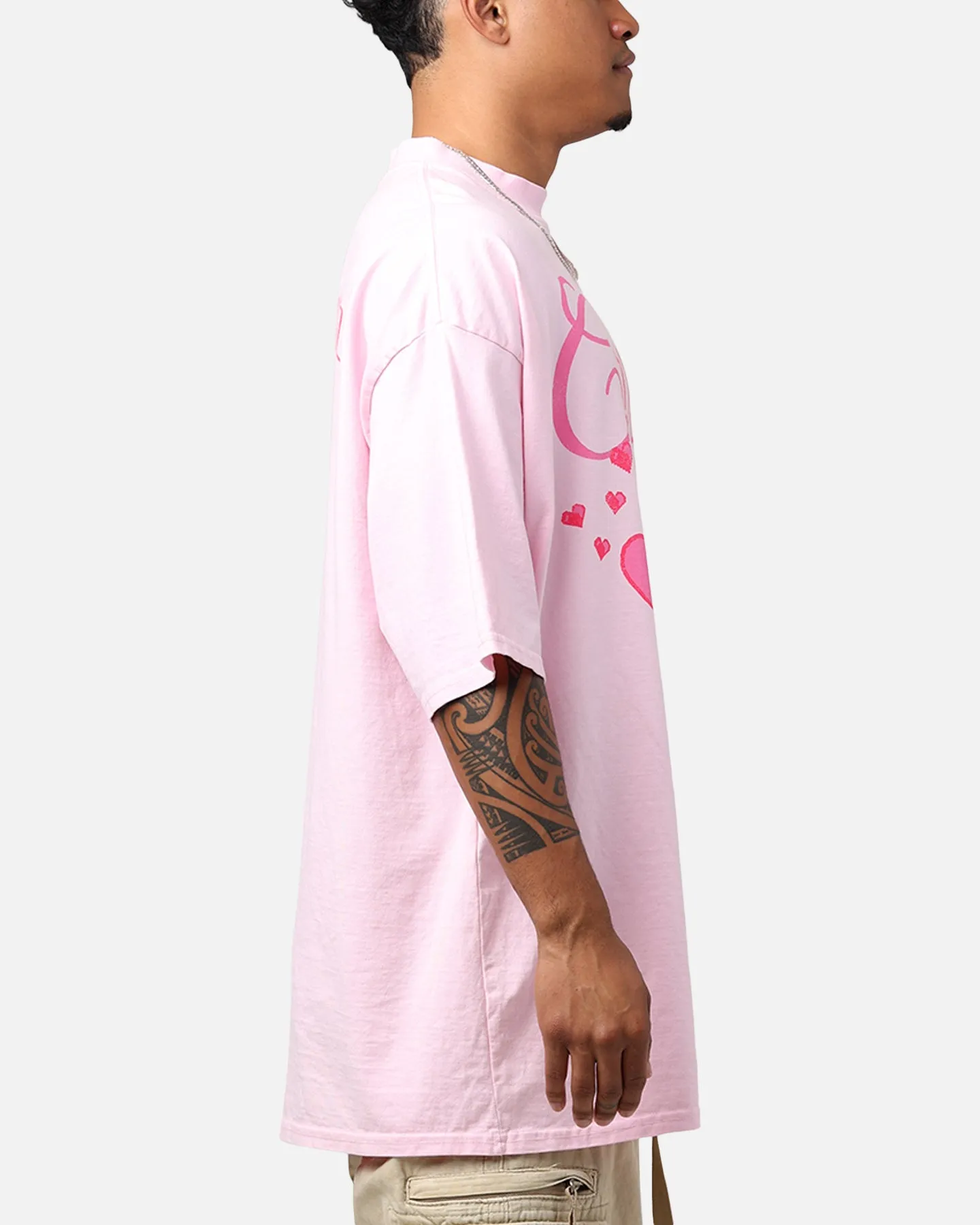 Carre Lover Boy Mock T-Shirt Pink