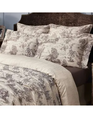 Chateau Pillowcase | Creamy Ecru x Brown x Pale Coral TOGAS