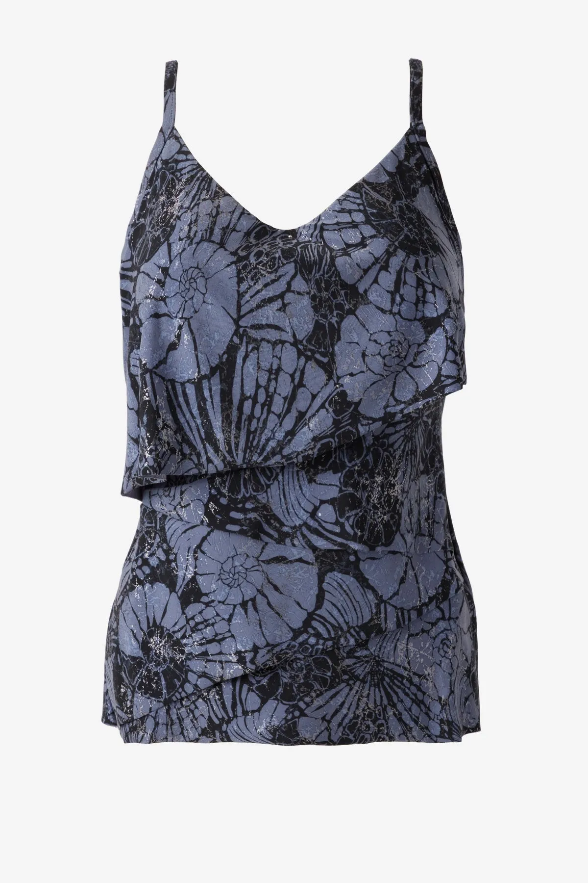 Chloe Tankini Top in Shell Beach