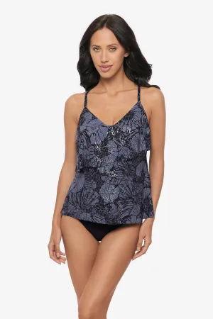 Chloe Tankini Top in Shell Beach