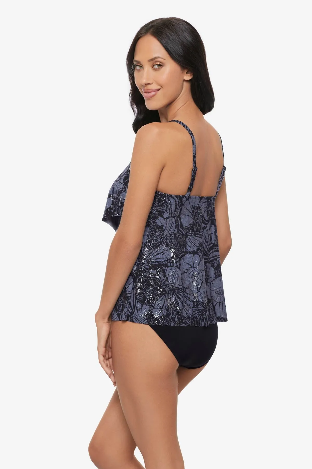 Chloe Tankini Top in Shell Beach