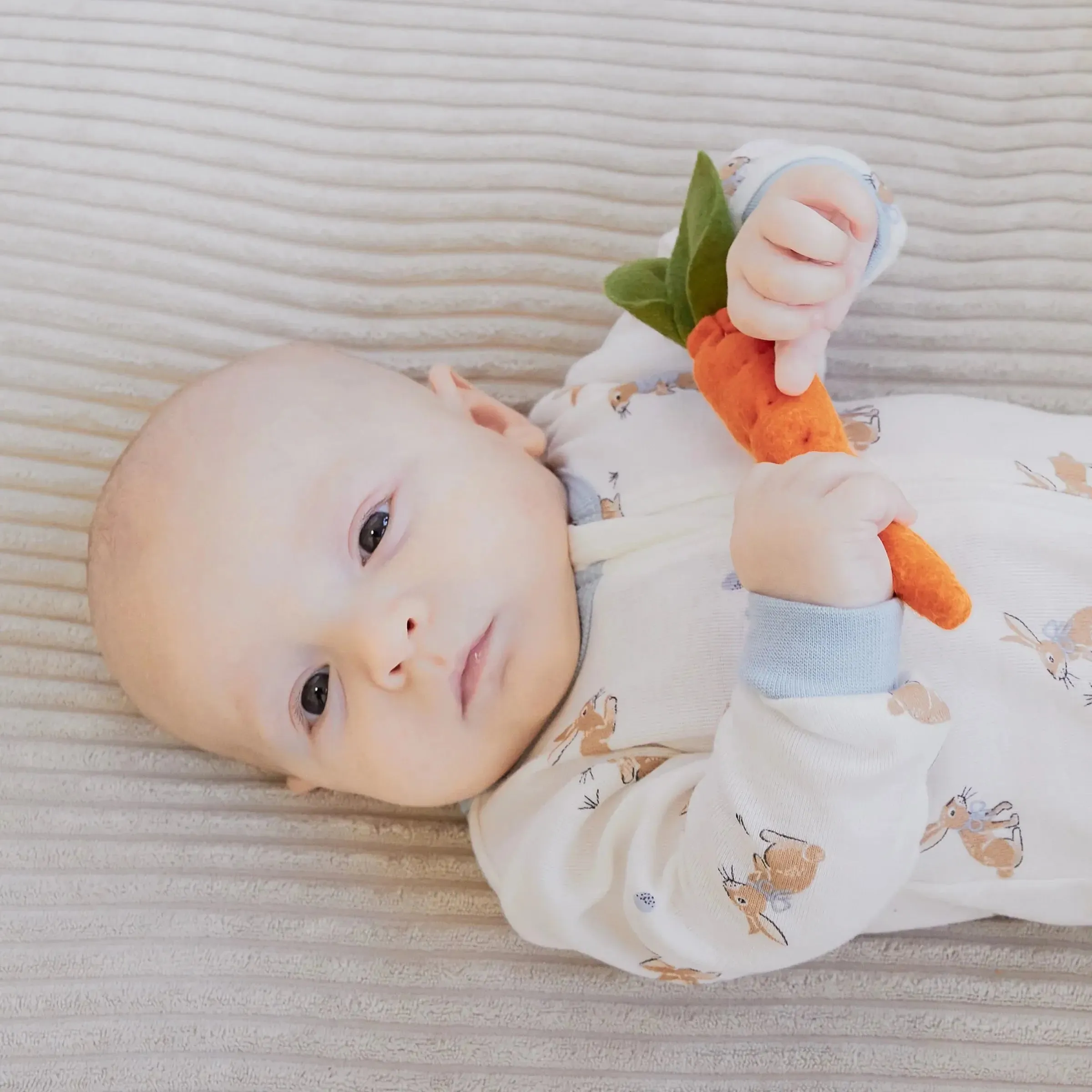 Chocolate Bunnies Print Sleeper | Petit Lem