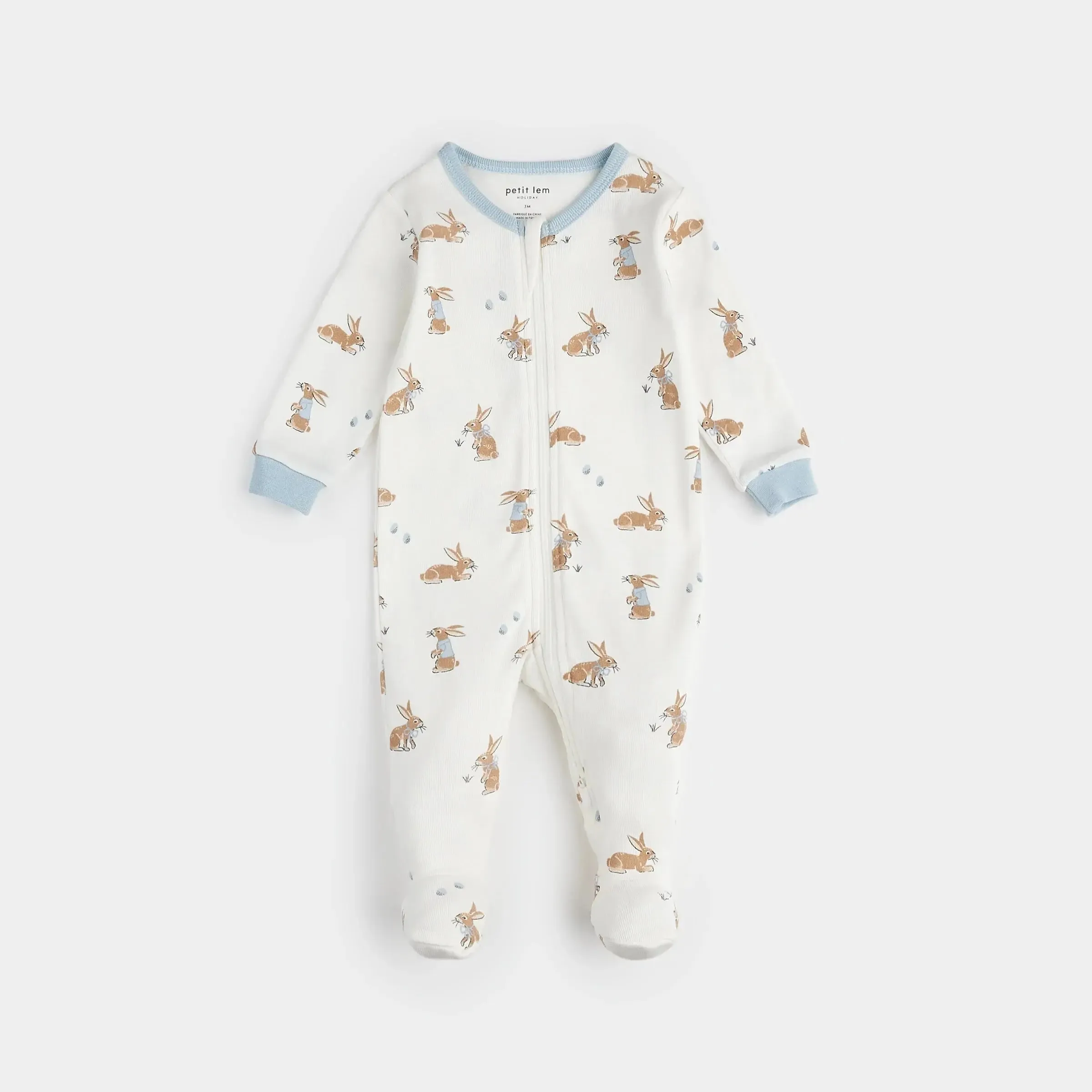 Chocolate Bunnies Print Sleeper | Petit Lem