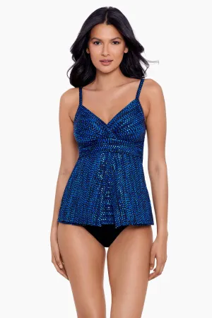 Cleo Tankini Top in Dot Com