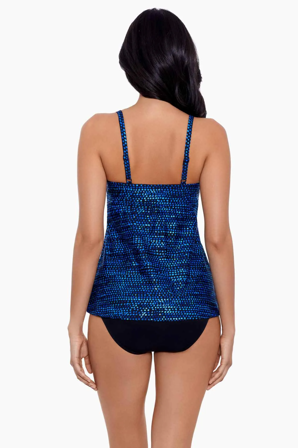 Cleo Tankini Top in Dot Com