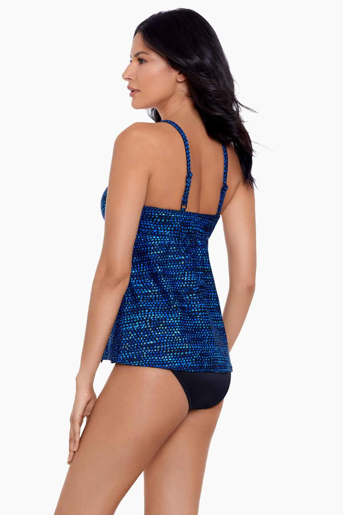 Cleo Tankini Top in Dot Com