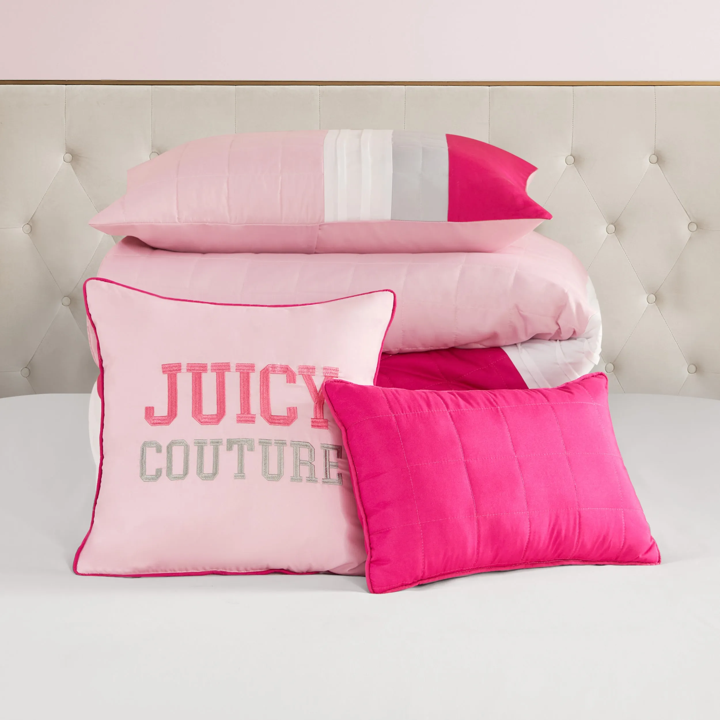 Color Blocked Pieced Comforter Set Juicy Couture