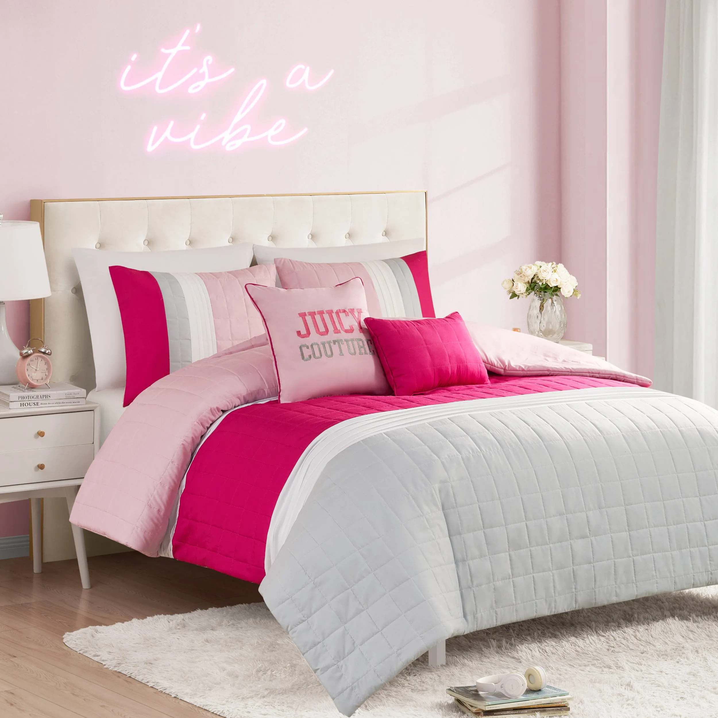 Color Blocked Pieced Comforter Set Juicy Couture