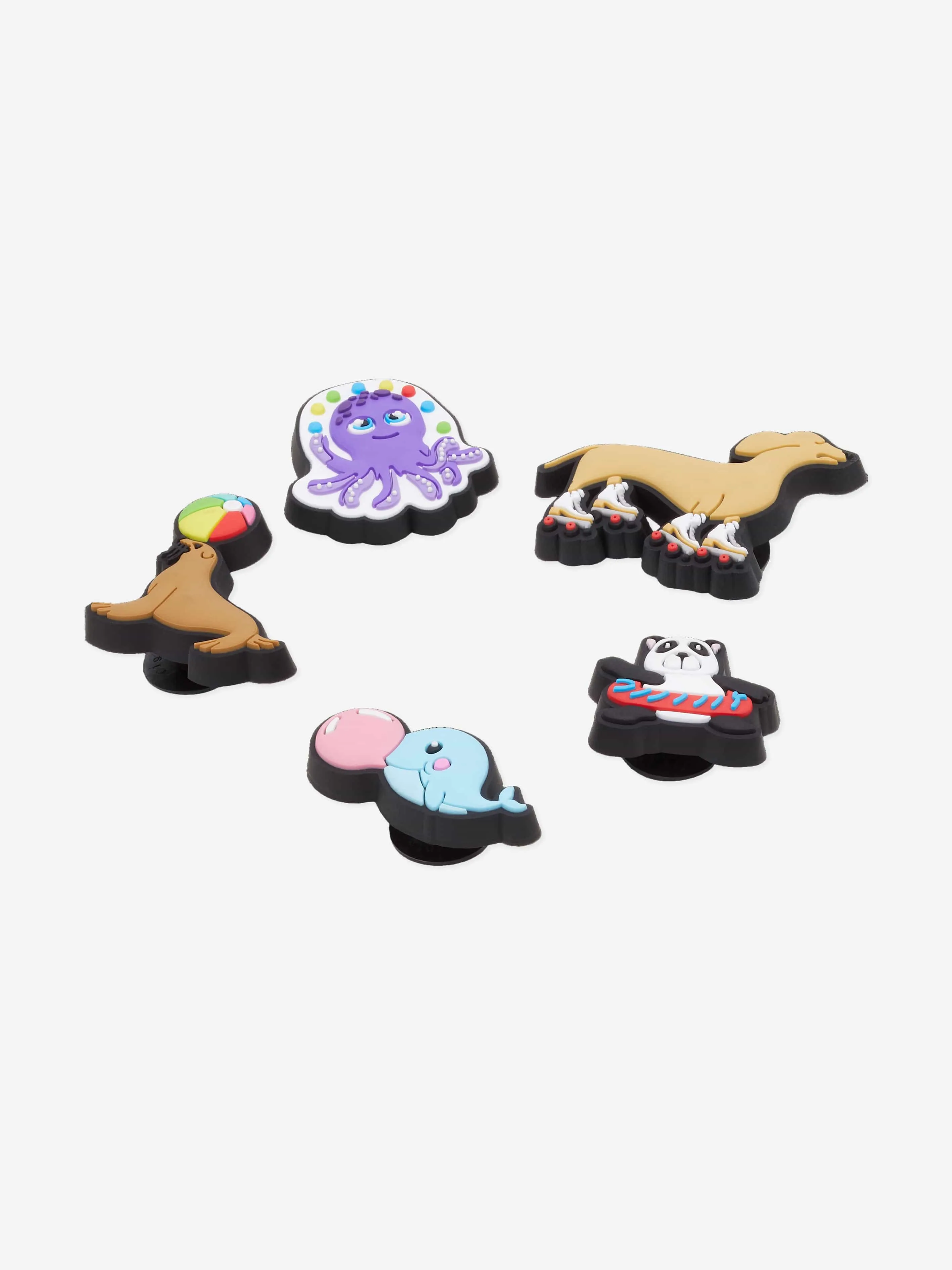 Crocs Kids Fun Animal Friends Jibbitz Charm 5 Pack in Multicolour