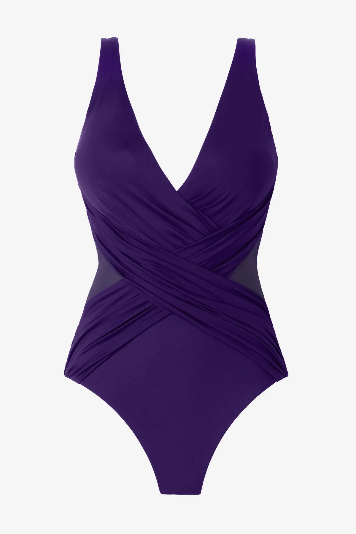 Crossover With Mesh One Piece