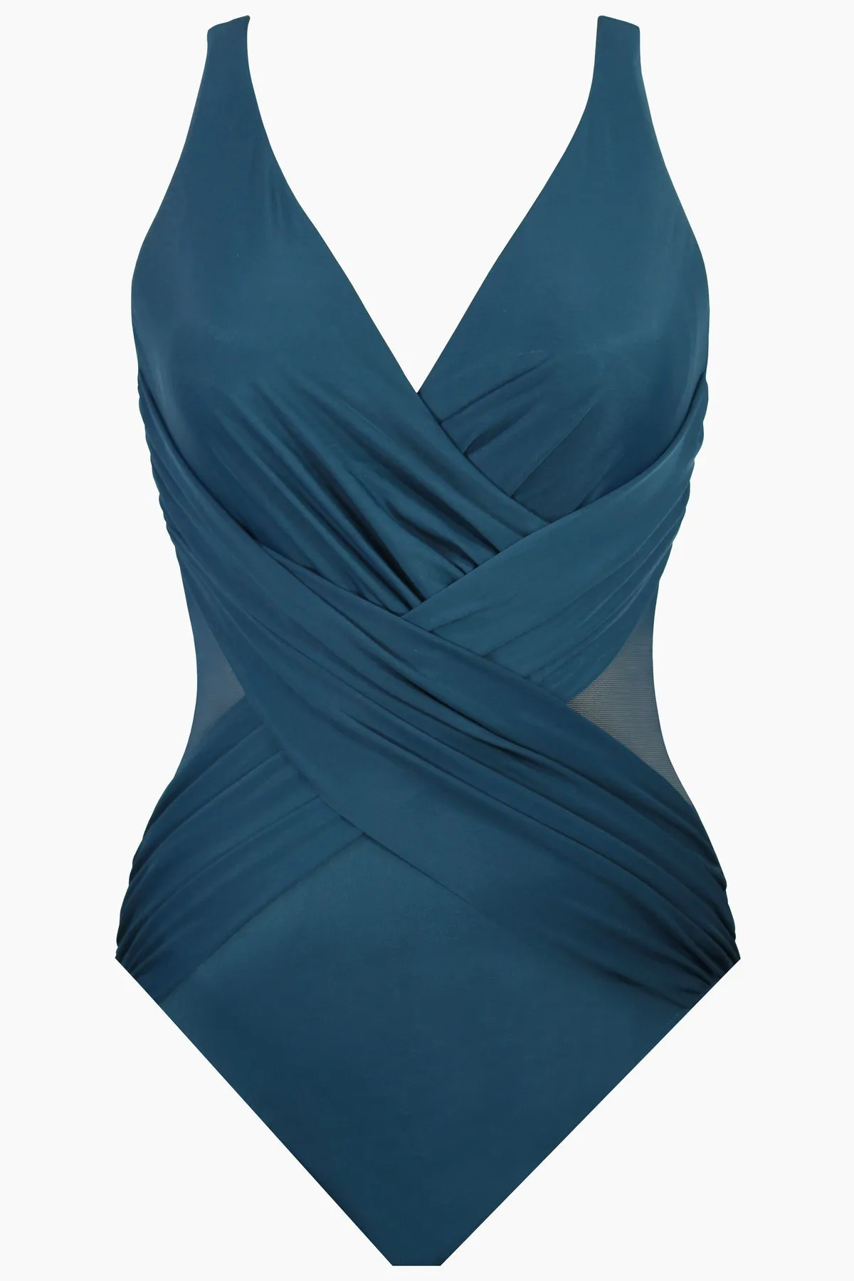 Crossover With Mesh One Piece