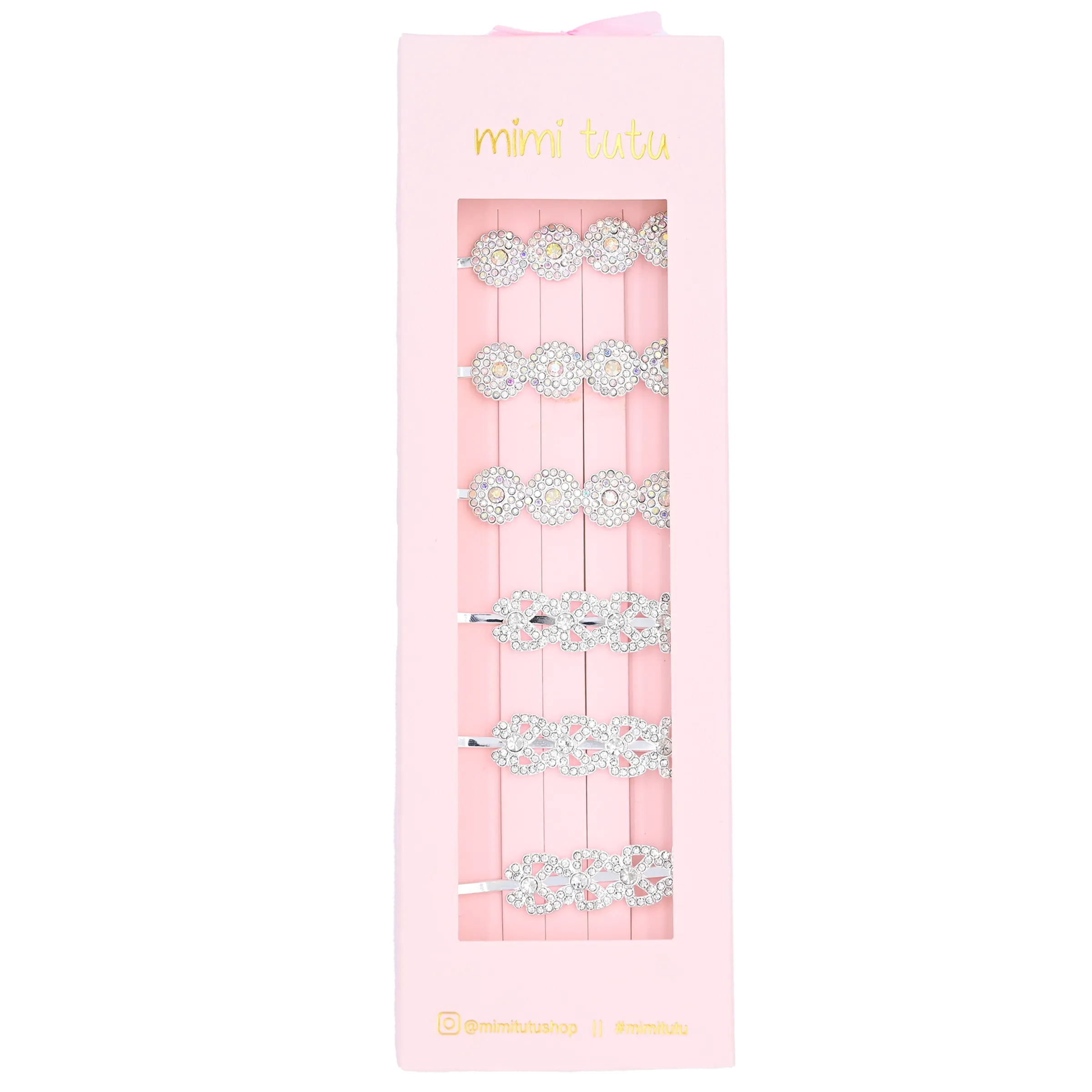 Crystal Bow & Mosaic Hair Pins