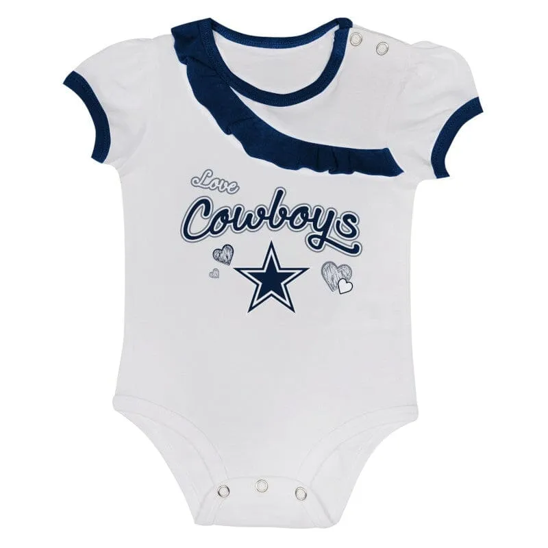 Dallas Cowboys Girl Short Sleeve Bodysuit Skirt Set Gerber Childrenswea
