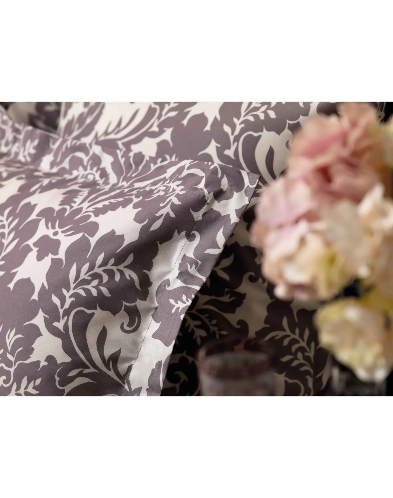 Damask Pillowcase | Dusty Gray x Brown x Ivory TOGAS