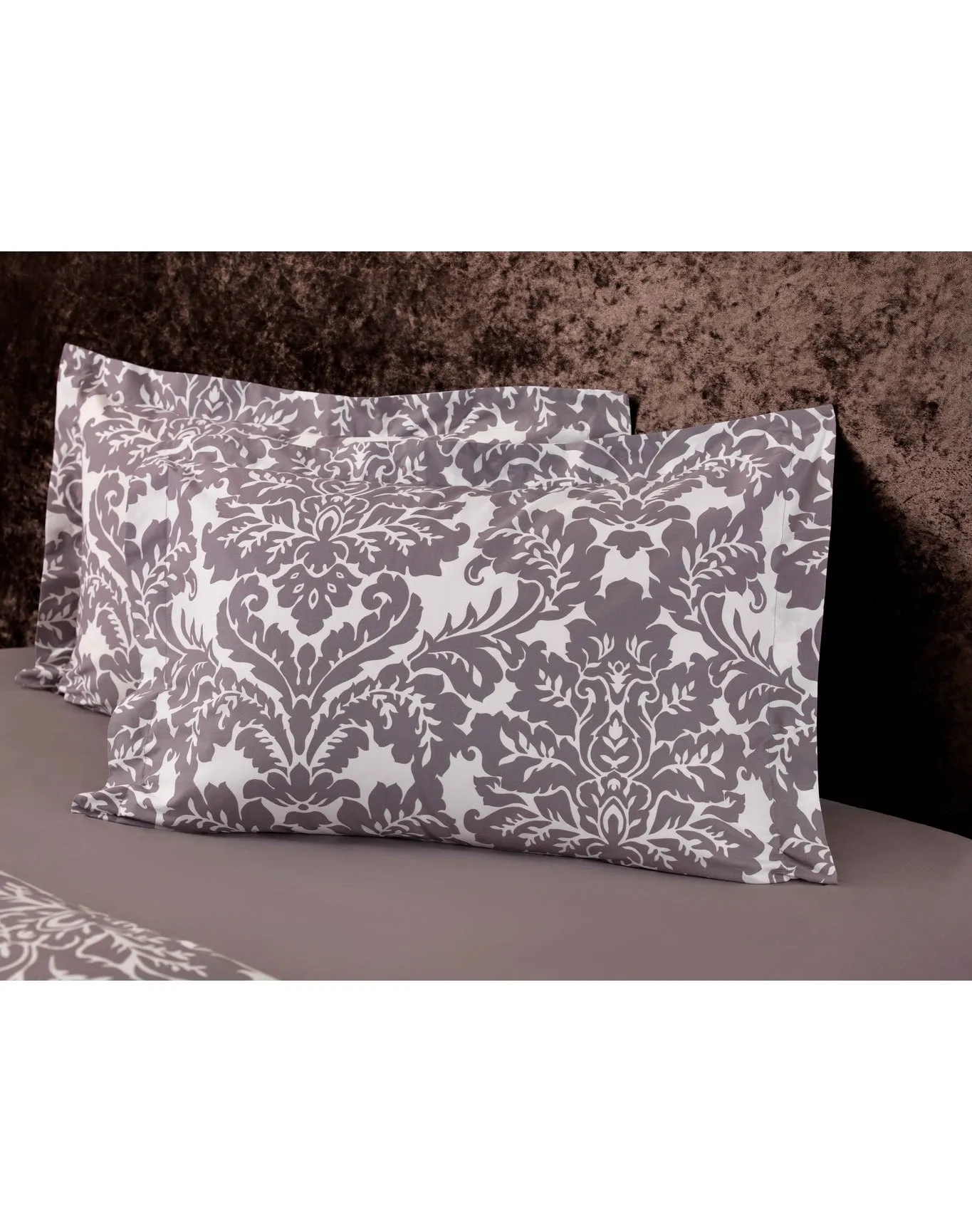 Damask Pillowcase | Dusty Gray x Brown x Ivory TOGAS