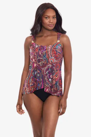 Dazzle Tankini Top in Dynasty