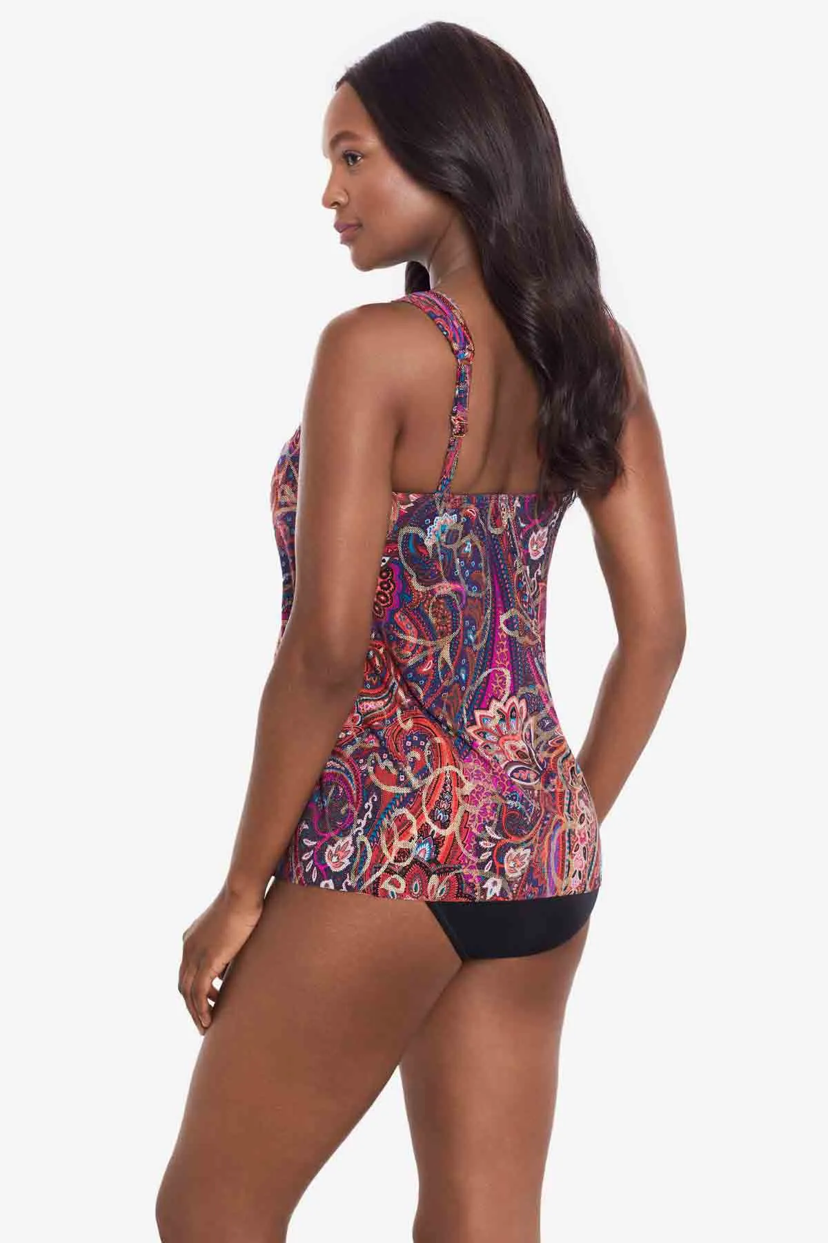 Dazzle Tankini Top in Dynasty