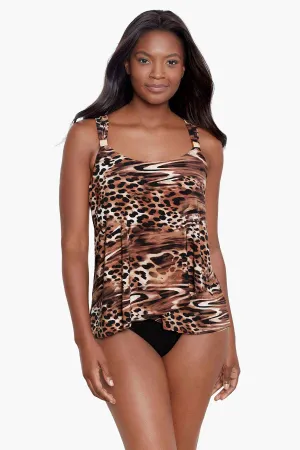 Dazzle Tankini Top in Ocicat