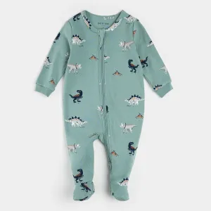 Dinosaur Print on Tidal Wave Sleeper | Petit Lem