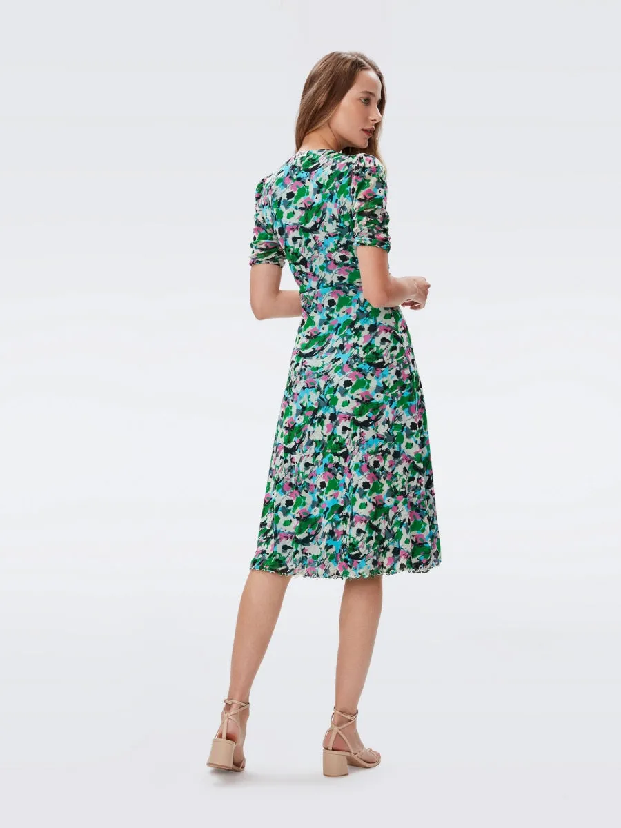 DVFKOREN REVERSIBLE DRESS FLOWER BED/ARTA GEO GREEN