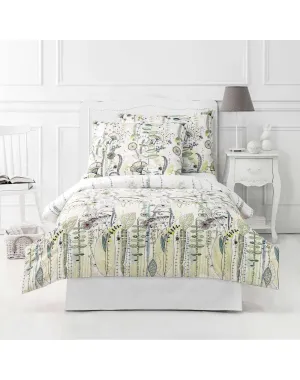 Ellie Duvet Cover | White x Pale Green TOGAS