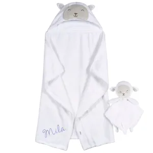 Embroidered 2-Piece Lamb Wearable Blanket & Security Blanket Set Gerber Childrenswea