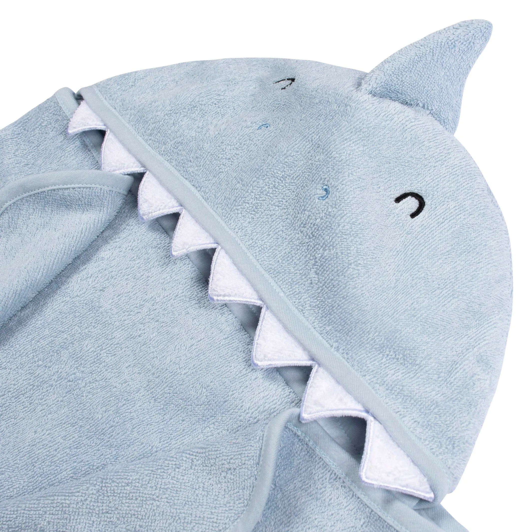 Embroidered 4-Piece Baby Boys Blue Shark Towel & Washcloths Set Gerber Childrenswea