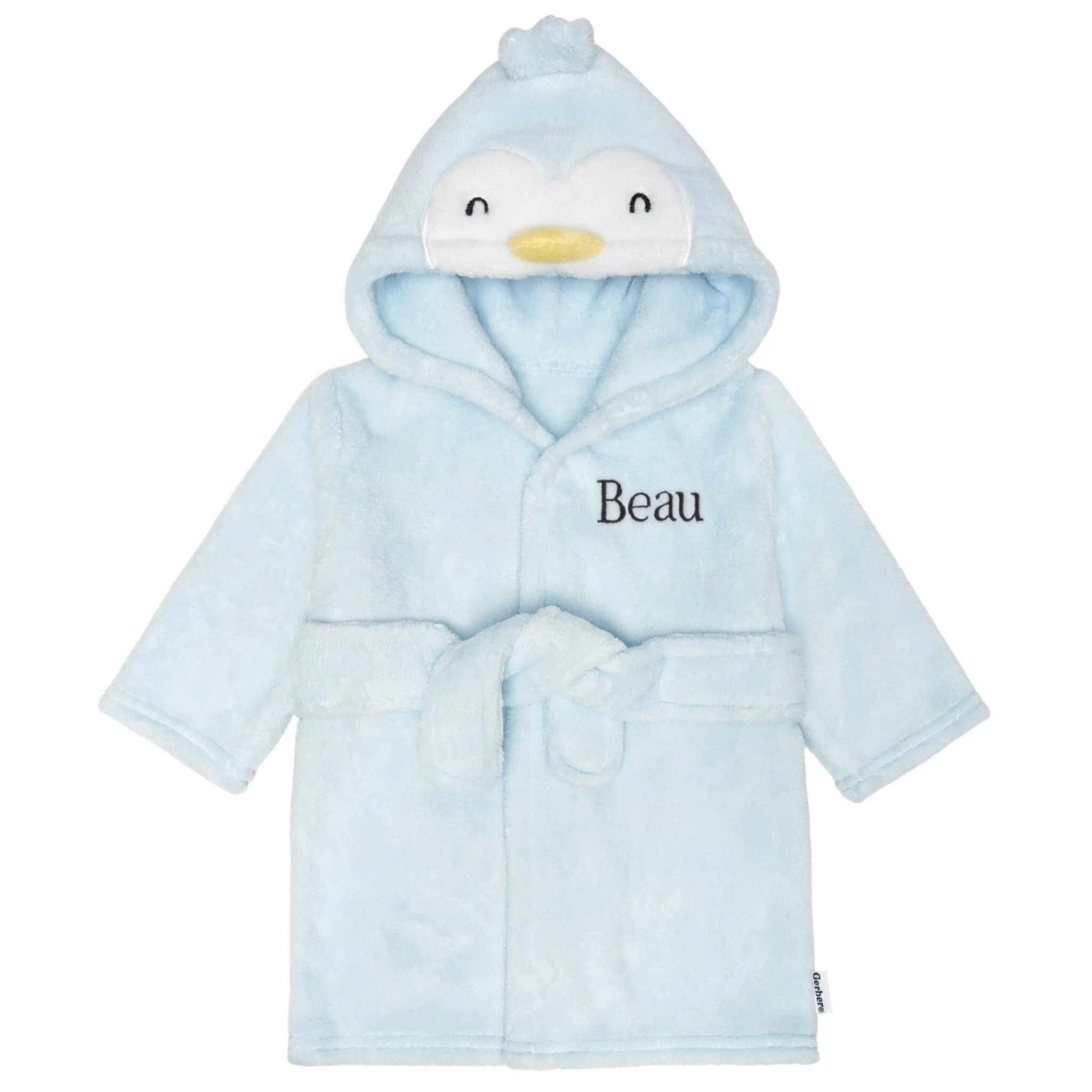 Embroidered Baby Neutral Penguin Robe Gerber Childrenswea