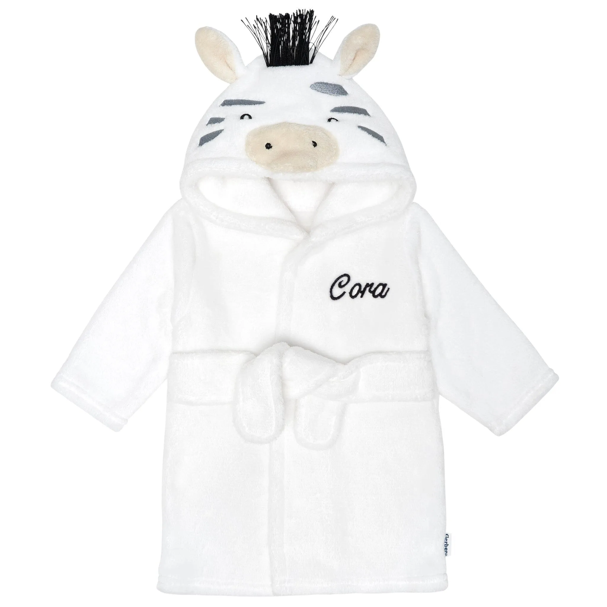 Embroidered Baby Neutral Zebra Robe Gerber Childrenswea