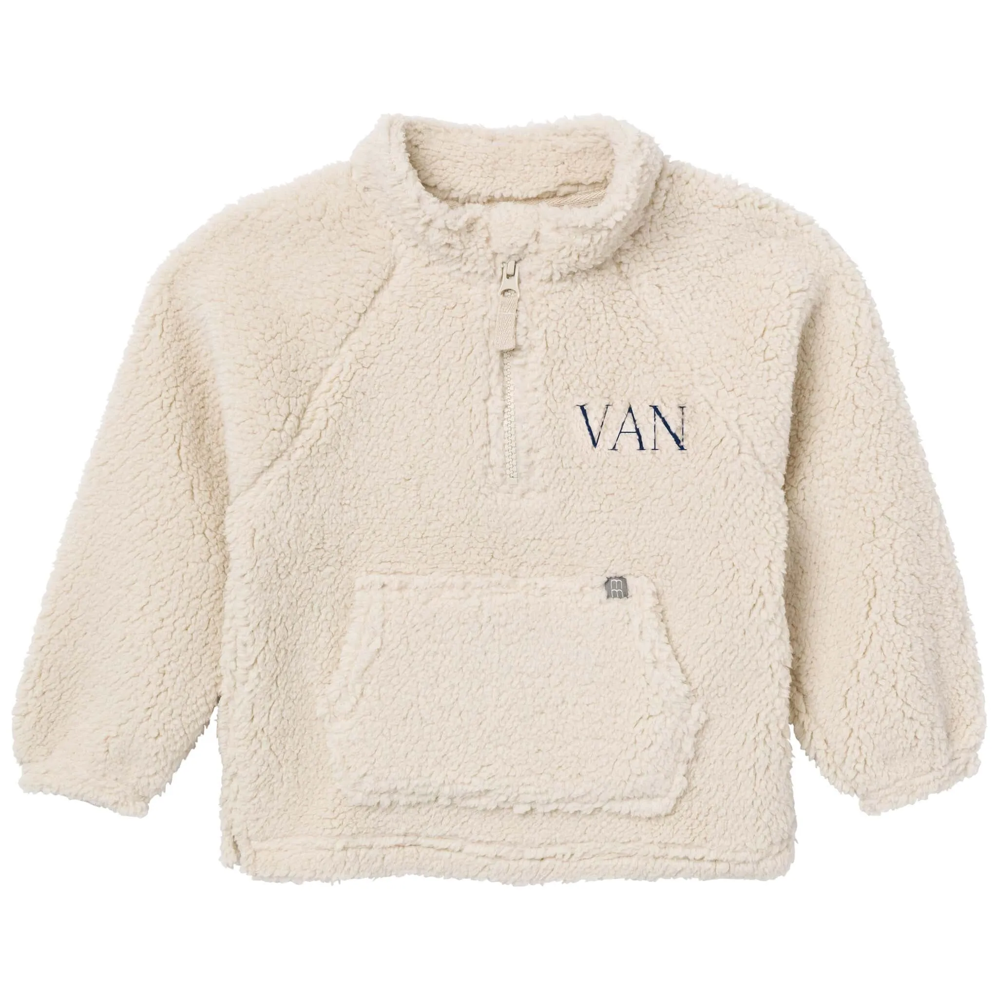 Embroidered Infant & Toddler Boys Light Beige Half-Zip Pullover Gerber Childrenswea