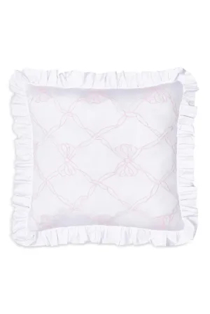 Embroidered Ruffle Euro Pillow
