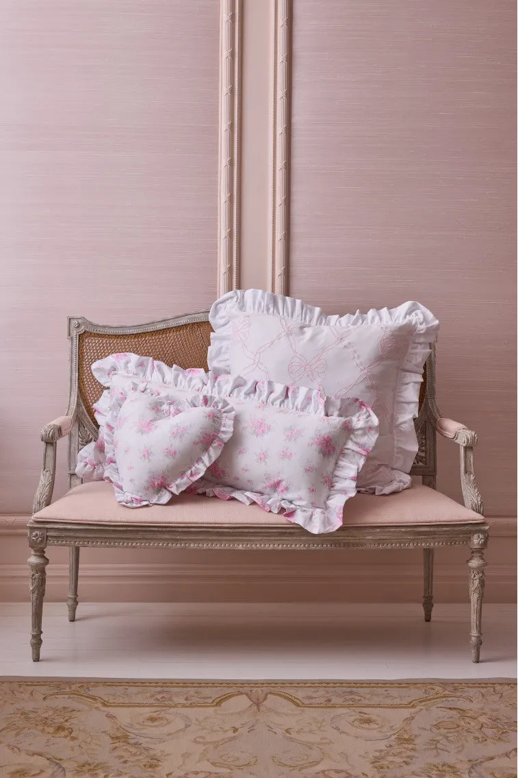 Embroidered Ruffle Euro Pillow