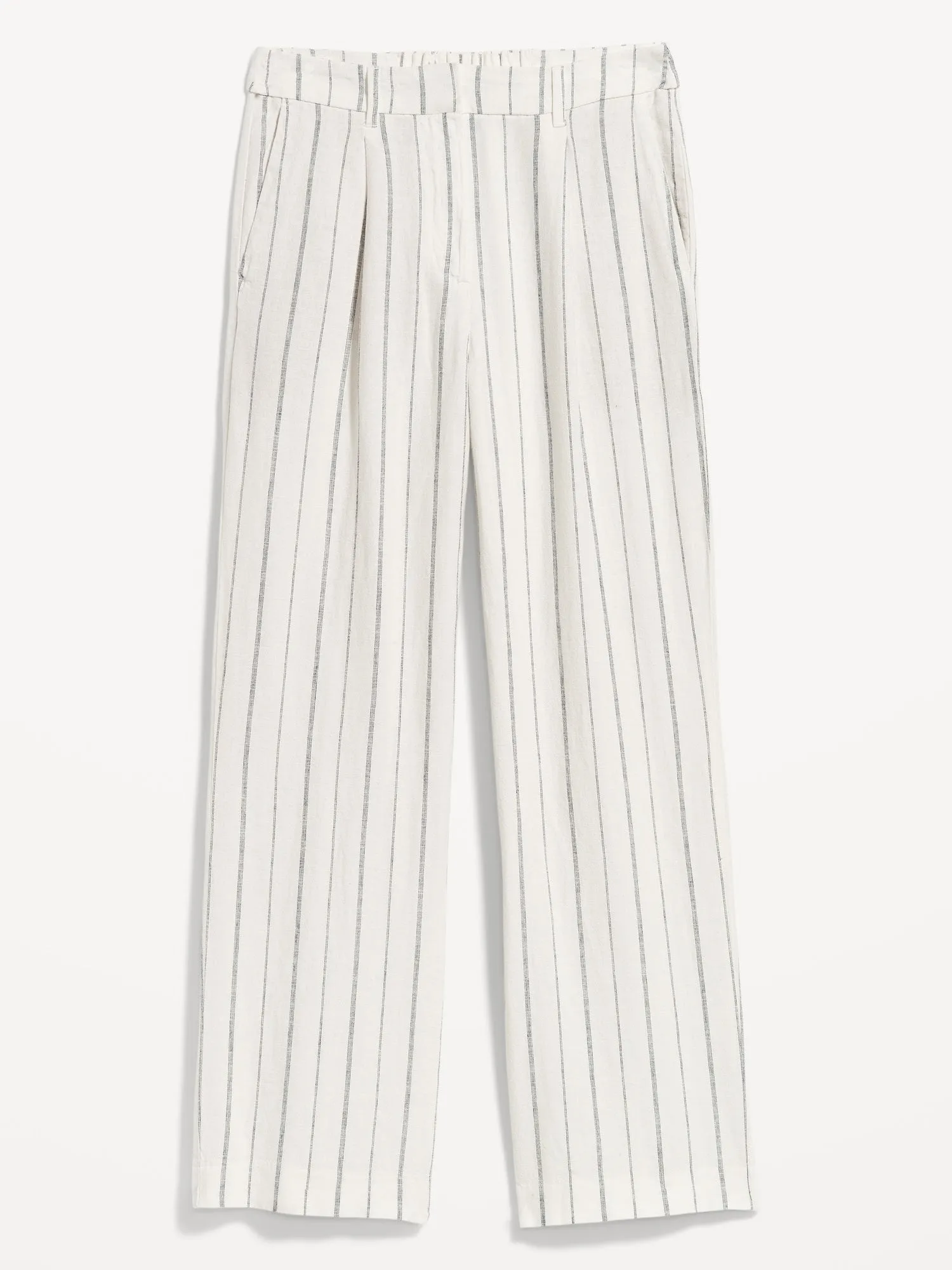Extra High-Waisted Linen-Blend Wide-Leg Taylor Pants