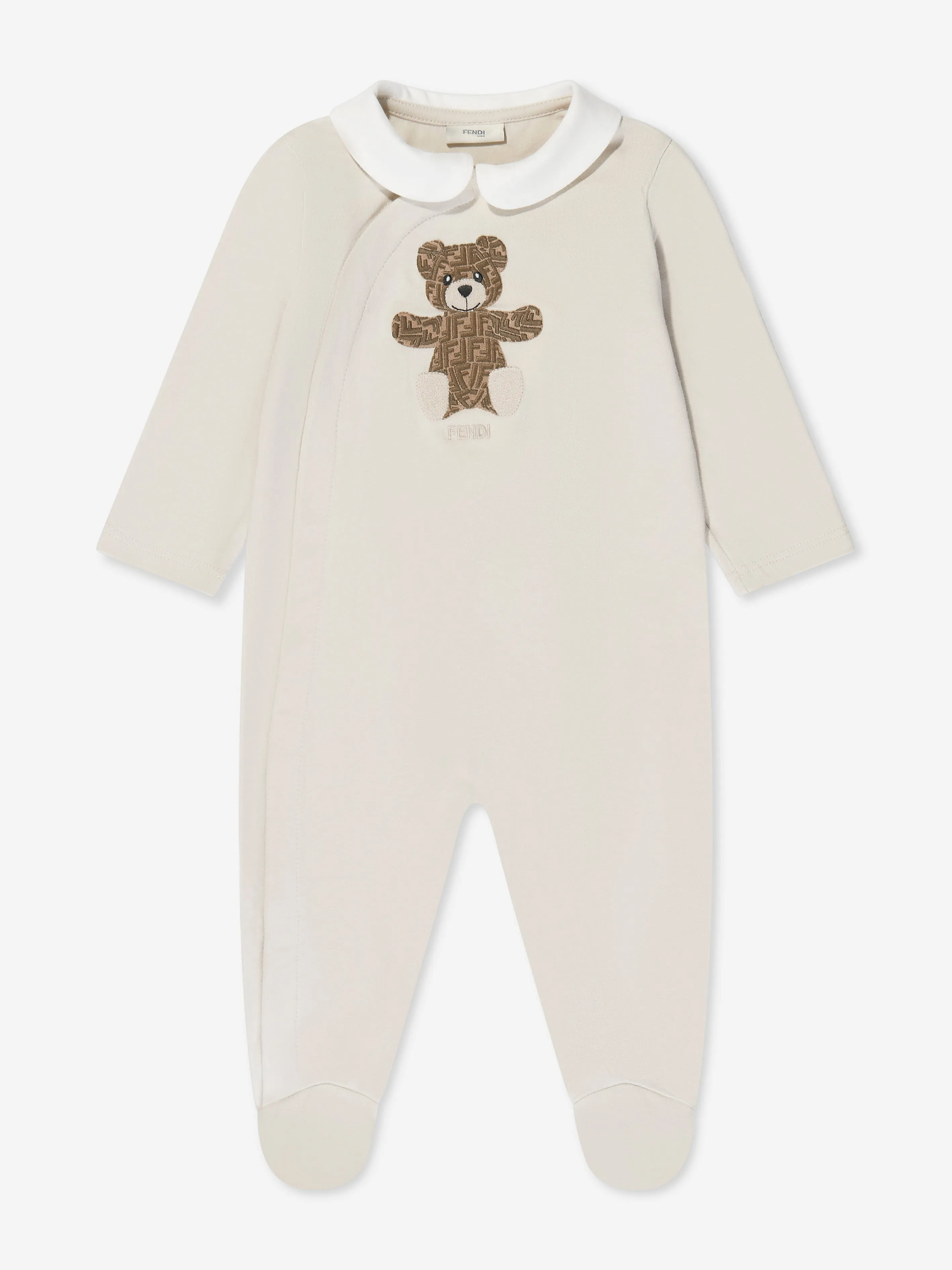 Fendi Baby Bear Babygrow And Hat Set in Beige