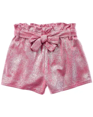 Flapdoodles Allover Crackled Foil Print Short