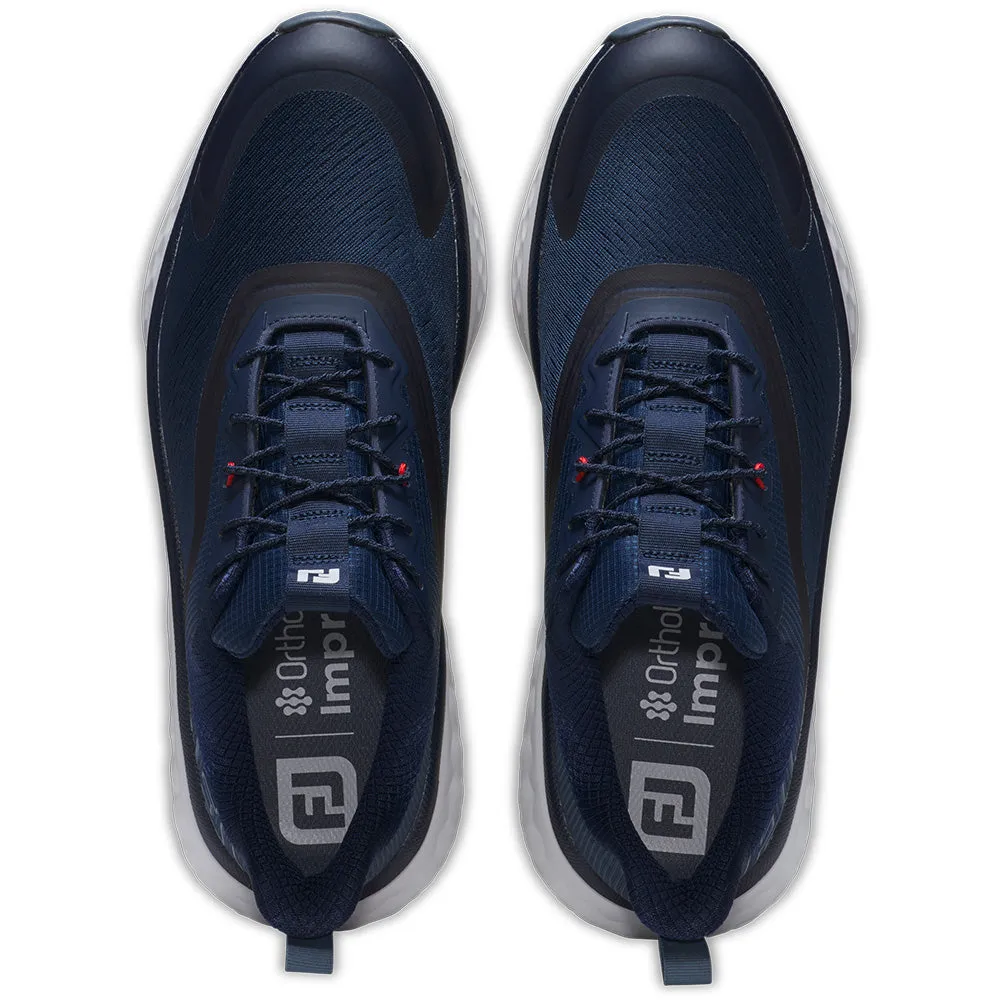 FootJoy Quantum Ltd Edition Spikeless Waterproof Shoes - Navy/White/Red