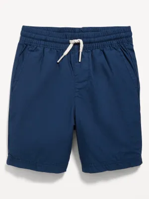 Functional-Drawstring Poplin Shorts for Toddler Boys