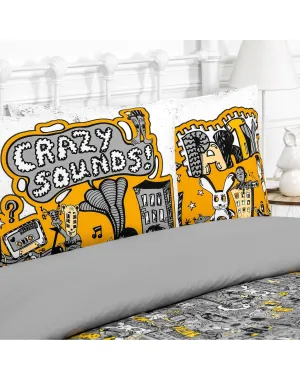 Funky Pillowcase | Gray x Black x Yellow TOGAS