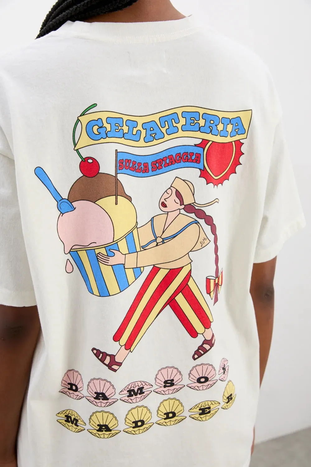 Gelati Girl Boyfriend Tee (White)