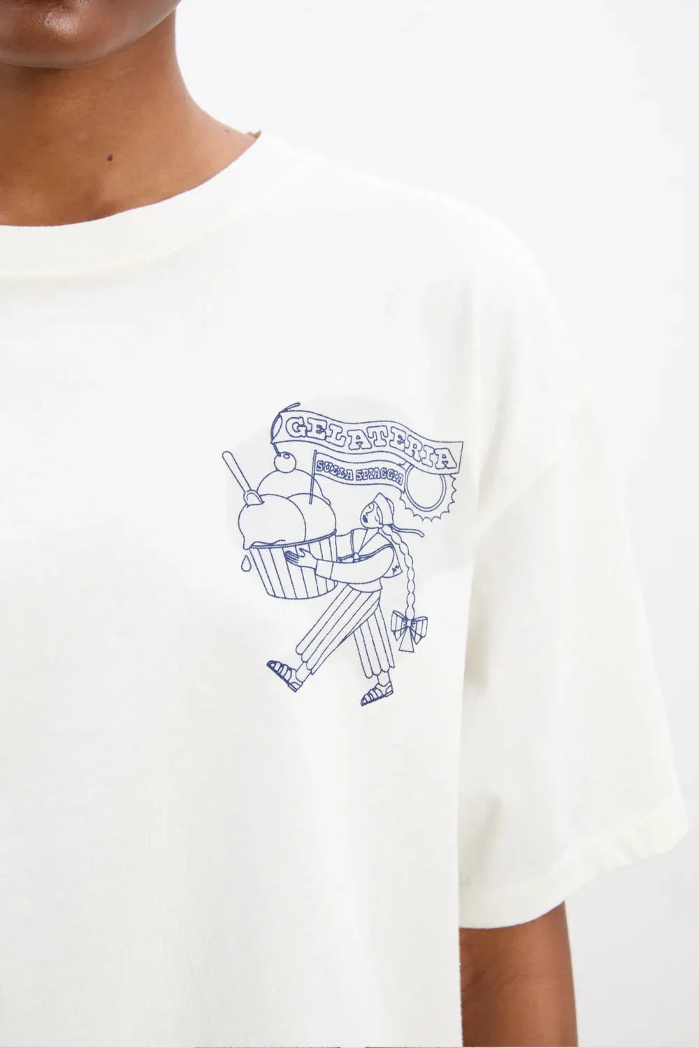 Gelati Girl Boyfriend Tee (White)