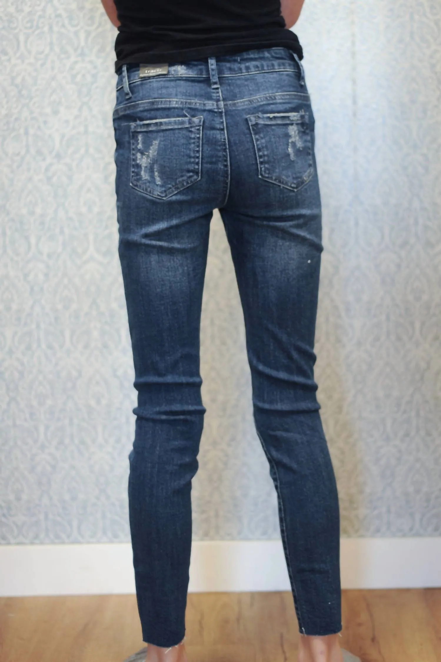 Girl High Rise Skinny Jean In Dark Wash