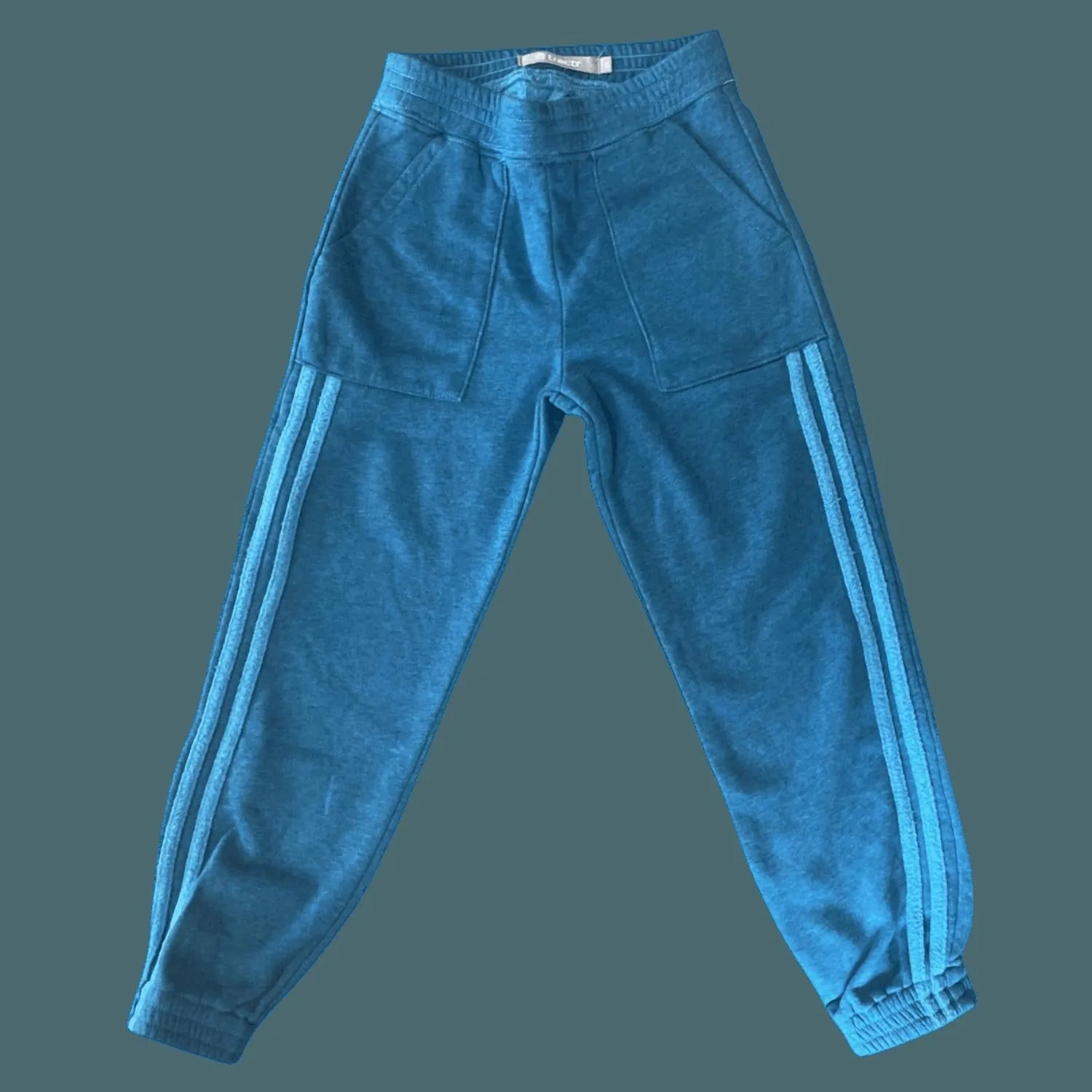 Girl Knit Jogger Sweatpants In Blue