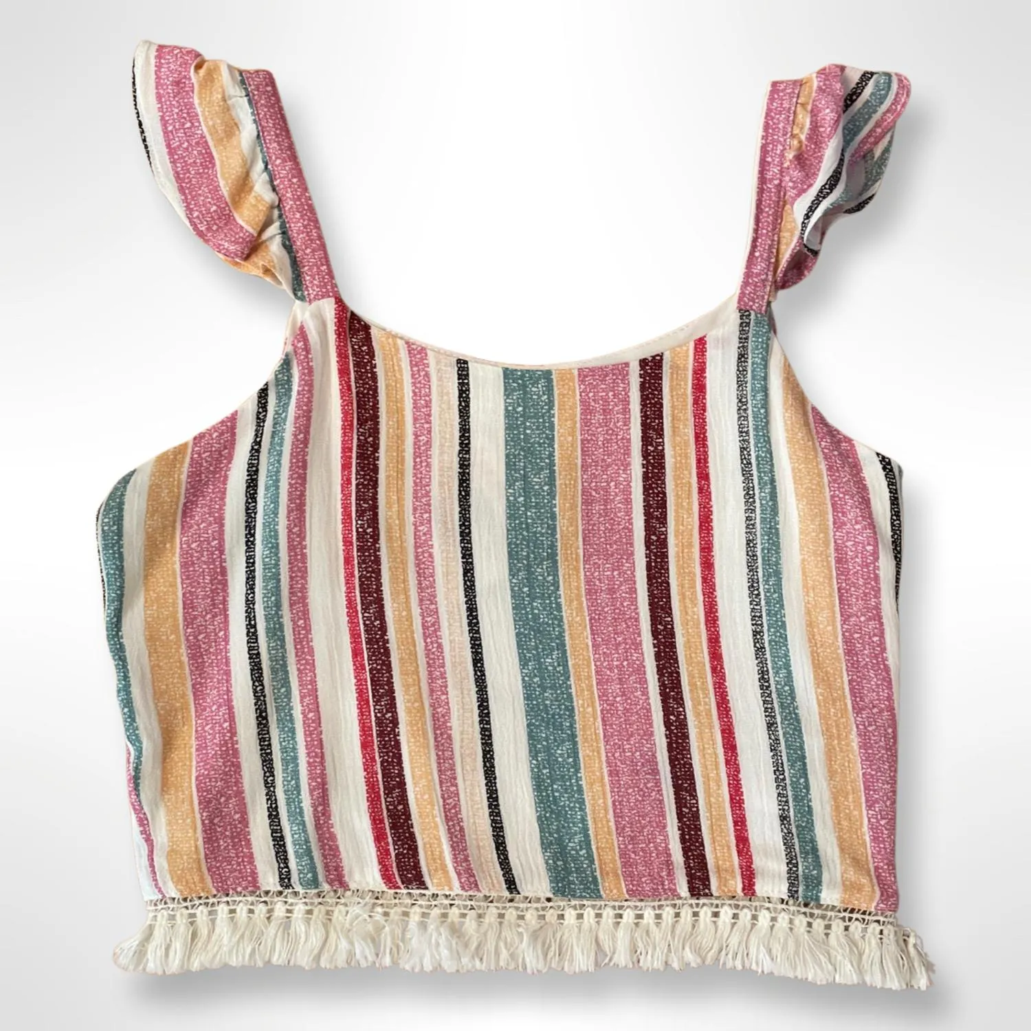Girl Stripe Crop Top In Multi